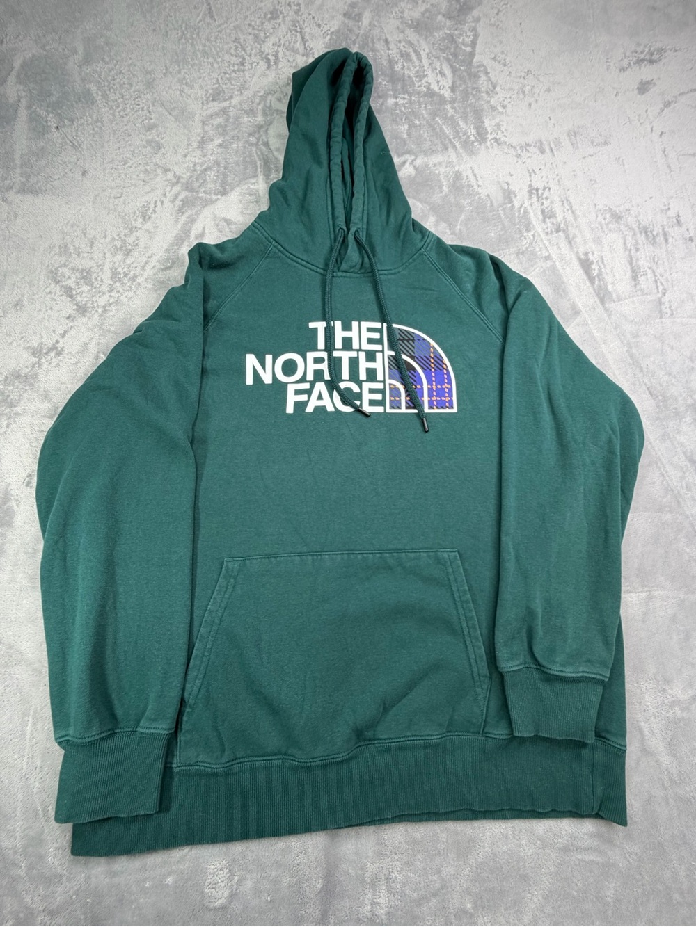 The North Face Men’s Dark Green Logo Crewneck Hoodie Winter Fall School XL